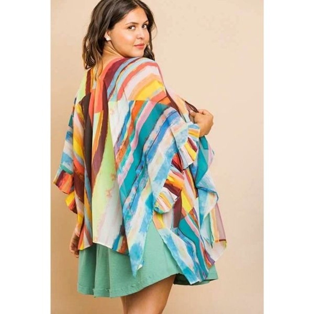 UMGEE MULTI-COLOR KIMONO PLUS SIZE Medium new